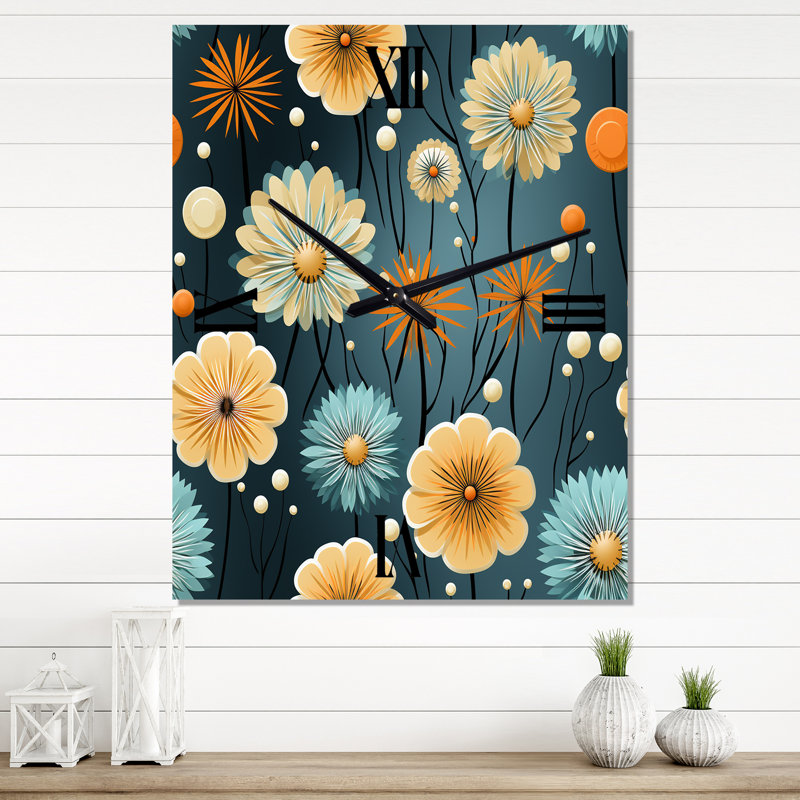 Jannene - Horloge murale abstraite Mid-Century, Grand
