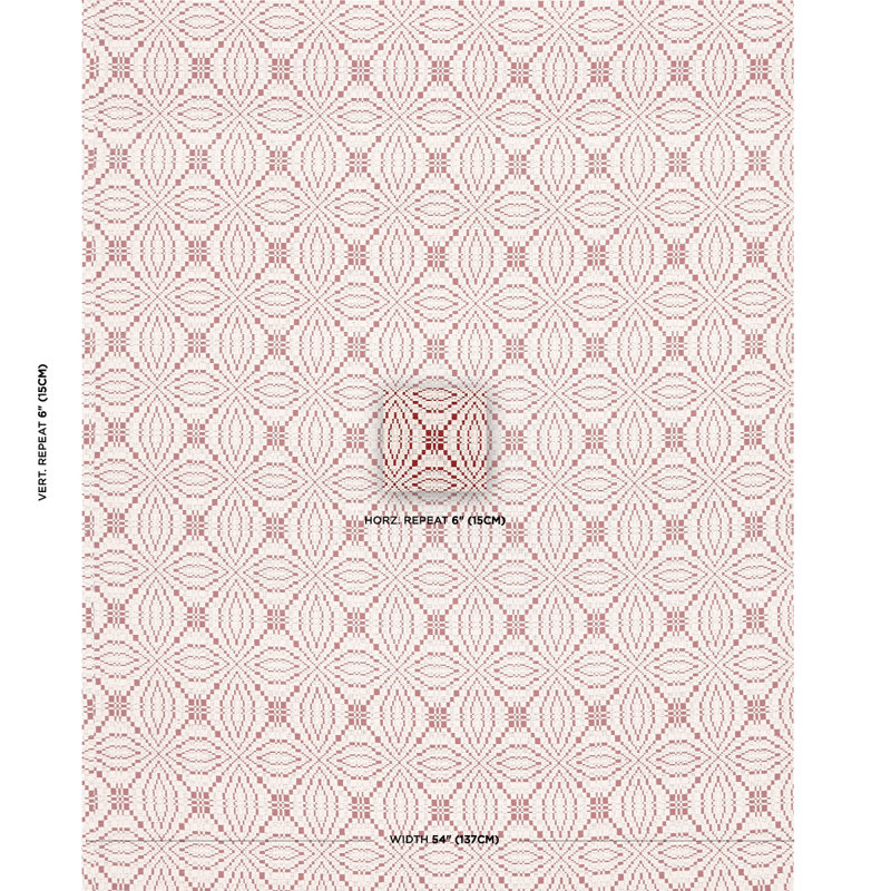 Francestown Coverlet Fabric, Crimson
