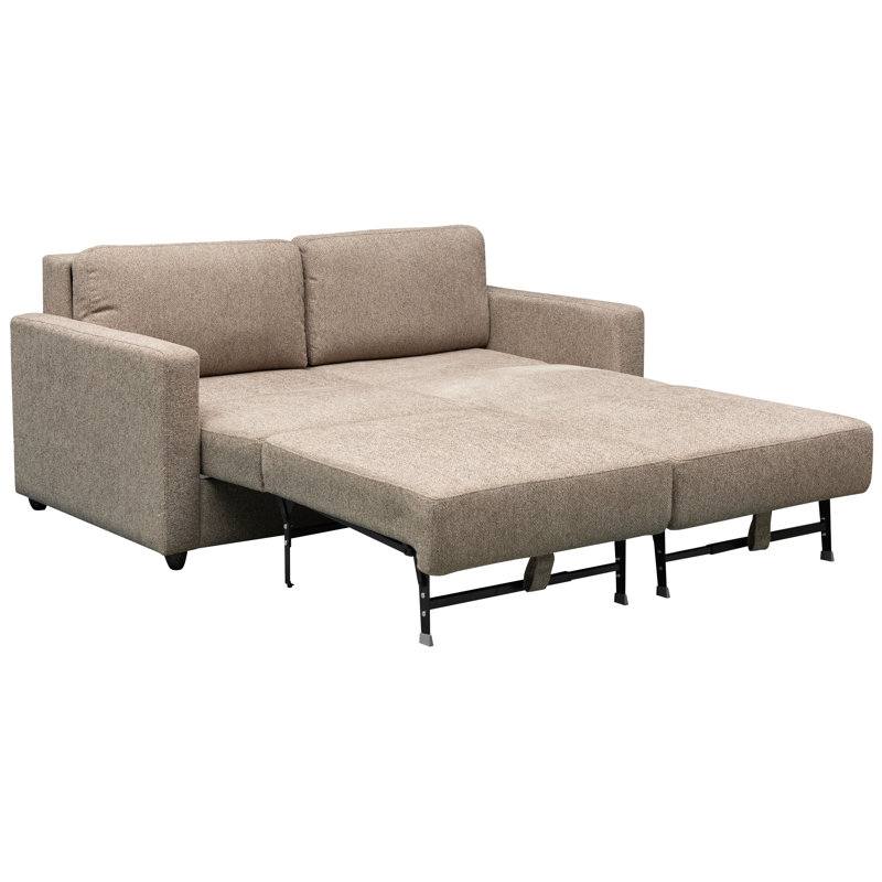 Canapé-lit tapissier de 70 po Casa Verona Performance, Brown Performance Fabric, Noir mat