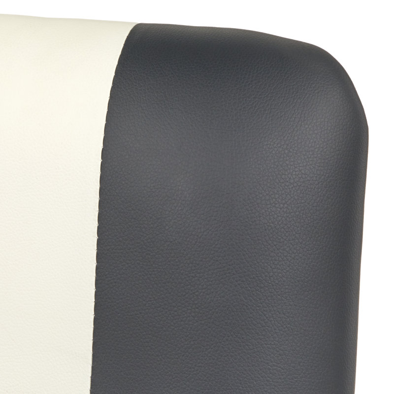 Ashtown Upholstered Counter Stool with Metal Frame, Black