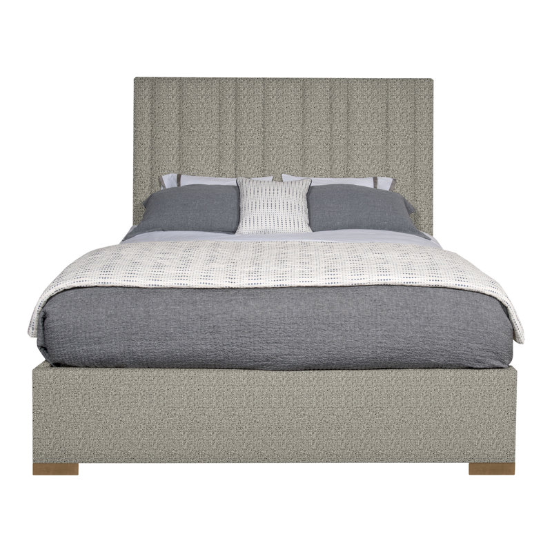 Wyeth Upholstered Bed, Tuck Graphite, King, Hampton