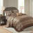 5 Piece Reversible Jacquard Bedspread Set Brown/Gold-126579610