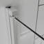 Porte de douche battante sans cadre avec verre trempé et installation réversible