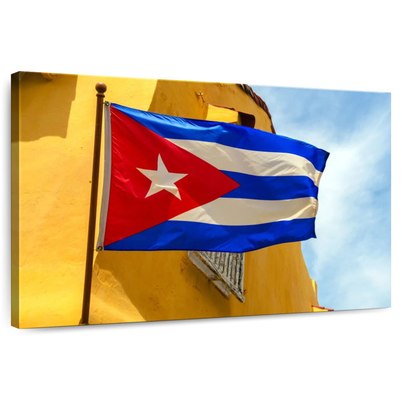 Borges Wavy Cuban Flag, 34" H x 51" W