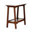 Table d'appoint avec rangement pour le salon de la chambre à coucher, extrémité rétro brun rougeâtre