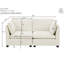 Canapé rembourré en chenille moderne avec 2 coussins lombaires, canapé-lit à siège profond pour salon, appartement, bureau, studio-898109499-898109445-898109444
