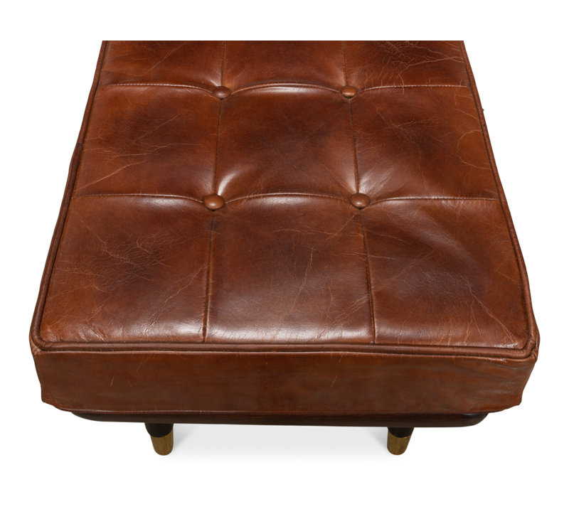 Prince Albert Leather Bench