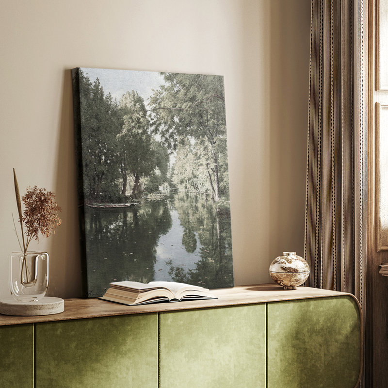 Paysage rétro XLI - galerie Cavas, H 12 po x l 8 po