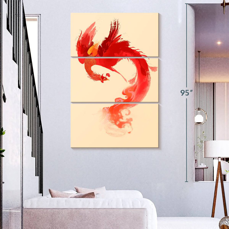 Kelan Phoenix Bird, 74" H x 48" W