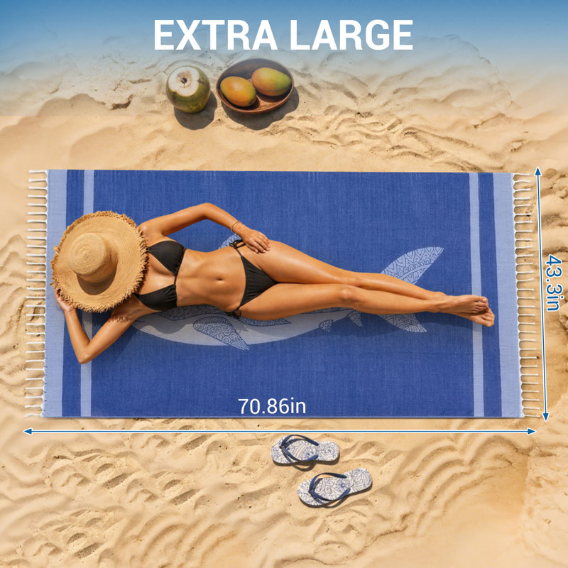 Paquet de 4 serviettes de plage Boho Extra Large