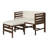 Acacia Patio Sofa with Cushions and Ottoman-977936987-1000791902