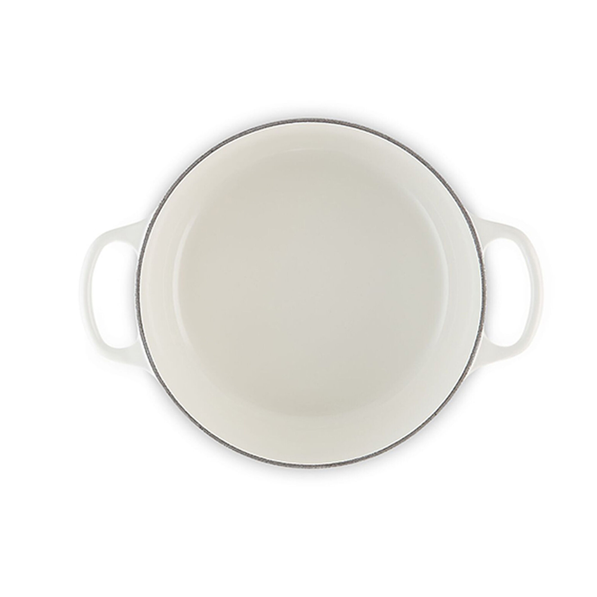 Le Creuset Signature Enameled Cast Iron Round Dutch Oven with Lid, White, 5.5 quarts
