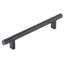 Emtek Select Cabinet Pull 6" C-C,  Rectangular Bar Stem, Knurled Bar-270852523-312190001
