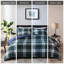 Édredon pour lit simple / simple TG toutes saisons 3M - rembourrage en microfibre bleu marine - tons bleus-121409532-121409531