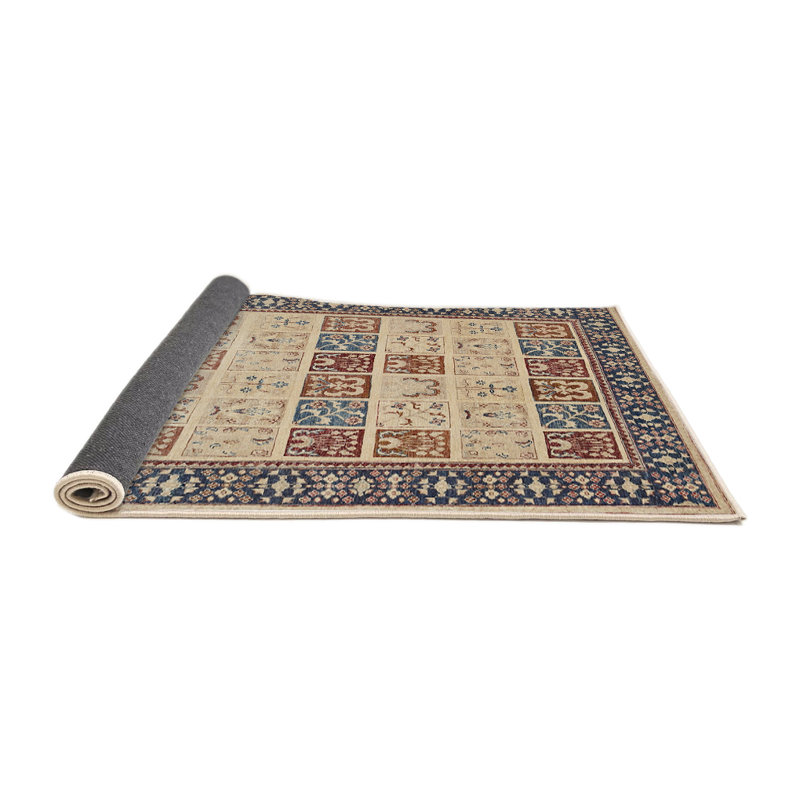 Tapis brun clair/violet/brun traditionnel Storvik, Rond 5 pi