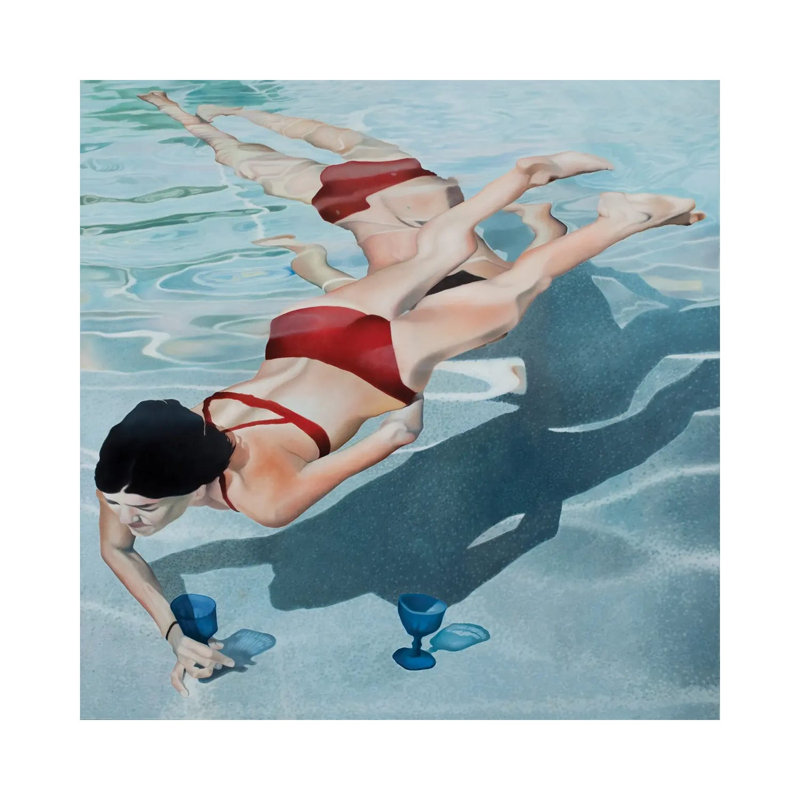 Mermaids by Josep Moncada - Wrapped Canvas Gallery-Wrapped Canvas Giclée, 30.48 cm H x 30.48 cm W
