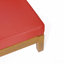 BANC D'ANGLE EN X AVEC TABLE BASSE, ROUGE