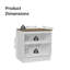 Armoire de bar Latitude Run® Home avec 2 portes et 2 tablettes - Unité d'organisation en bois pour la cuisine, la salle à manger - Blanc