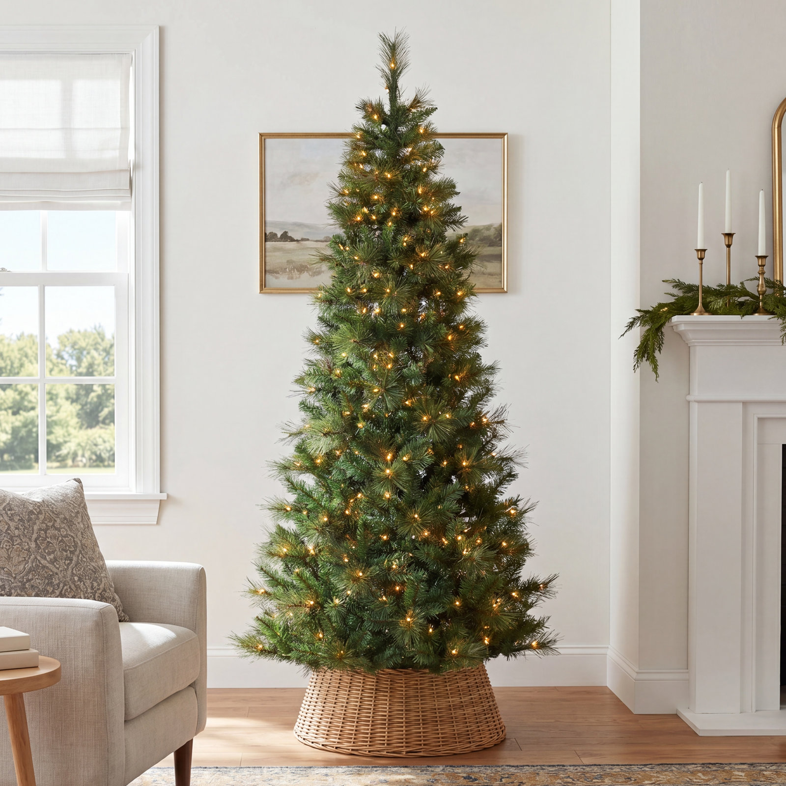 Legakis 7.5' Pre-Lit Pine Christmas Tree
