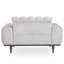 Chaise et demi Balboa - Coquillage gris / noyer chaud