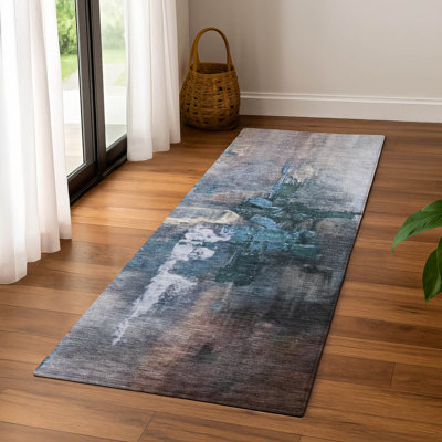 Premium Machine Washable Mayfield AMF2157 abstract Rug
