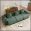 Canapé modulaire à 3 sièges profonds avec passepoil à bordure française, sans assemblage requis, canapé moderne à 3 places avec coussins décoratifs, tissu de velours vert-558264194-558264221