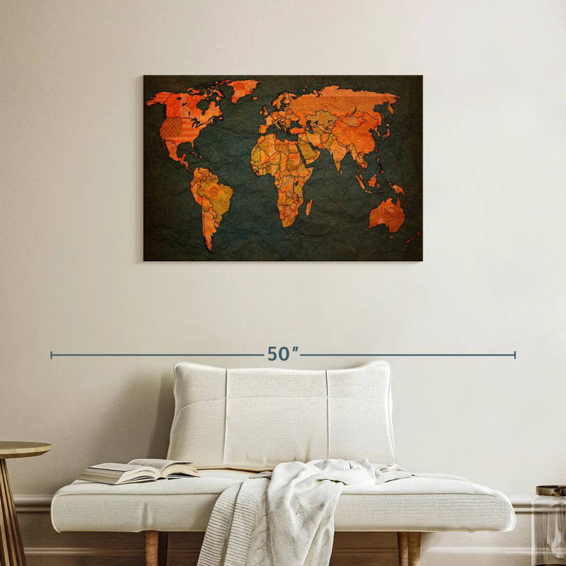 Aliaz Flags World Map, 24" H x 36" W
