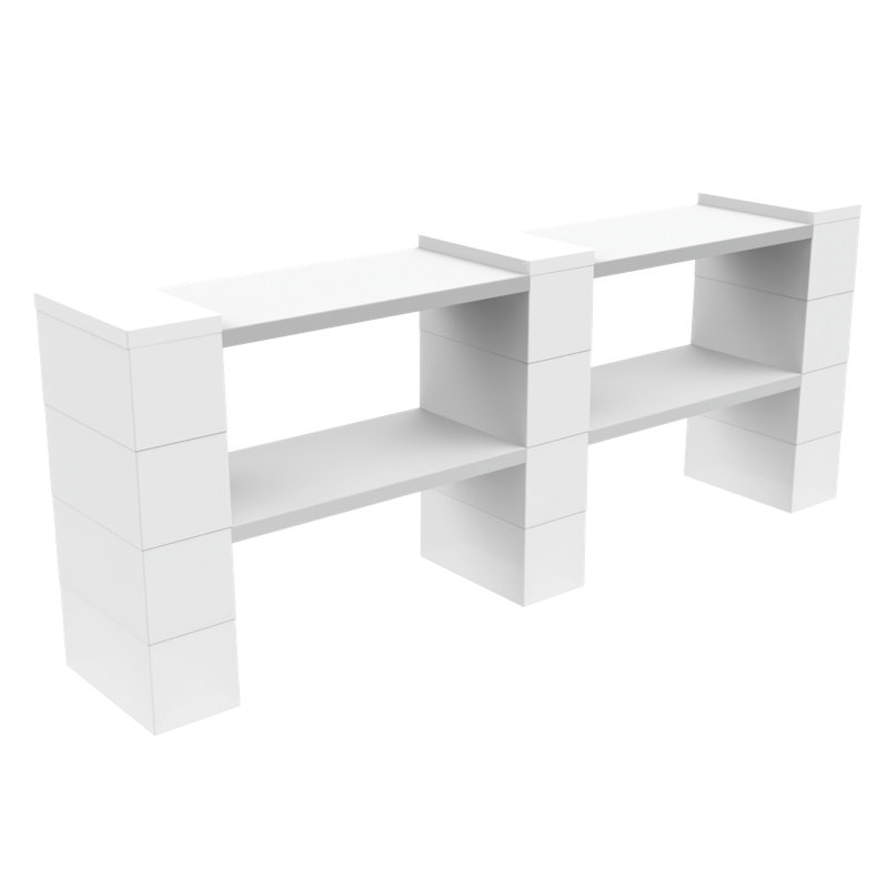 72 " W Adjustable Shelving Unit, Translucent