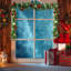 Guirlande de Noël 9 pi avec 50 lumières DEL blanc chaud