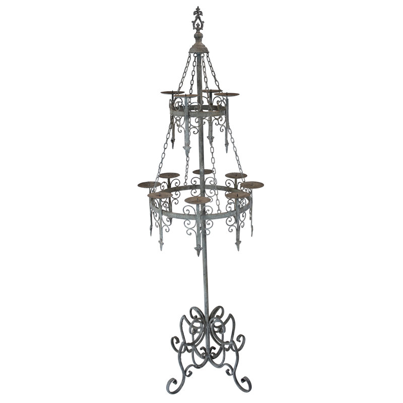63.5'' H Malbork Castle Gothic Floor Candelabra