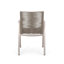 Chaise de salle à manger d'extérieur moderne en aluminium avec siège en corde (ensemble de 2)