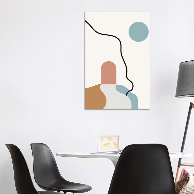 "Boho Terracota Road" par Mambo art studio-impression, Toile tendue, Pas de tapis, H 40 po x l 26 po x 1,5 po