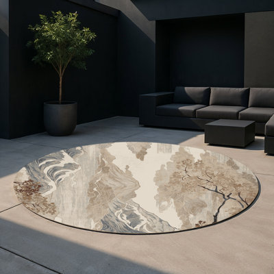 Tapis intérieur et extérieur Crimson Flow
