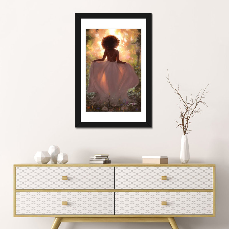 «Mother Nature» par Hillary D Wilson - reproduction d'art, H 24 po x l 16 po x P 1 po, Cadre noir