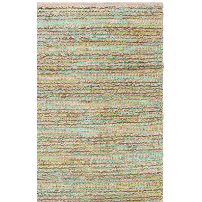 Tapis rayé en jute / coton Doleman, Tapis de couloir 2 pi 3 po x 6 pi