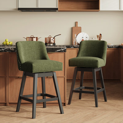 Tabouret de bar 360 ° avec structure en bois massif