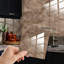 Camberlynn Copper Brown Marble Stone Tile Sticker 15.24cm W x 15.24cm L