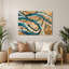 Art mural hawaïen hameçons en métal beige-1937857435