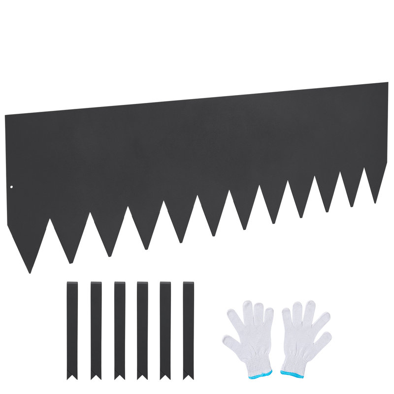 Bordure de paysage en métal, H 12 po x l 156 po x P 0,07 po