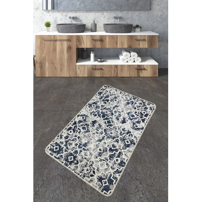 Non-Slip Bathmat, 100% Polyester, 31.5 x 39.4 inches | 700 g/m², 0.4 in Pile Height, 0.2 in Sponge Height | Digital Print Design, Durable Dot Underside, Machine Washable, Ideal for Bathroom Safety & Comfort