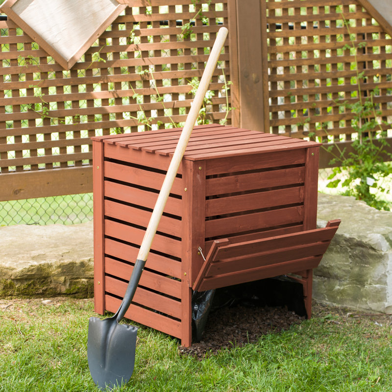 89.7 Gallons Wood Outdoor Stationary Composter