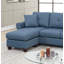 Canapé modulaire réversible en polyfibre bleu capitonné-609353166-609353164
