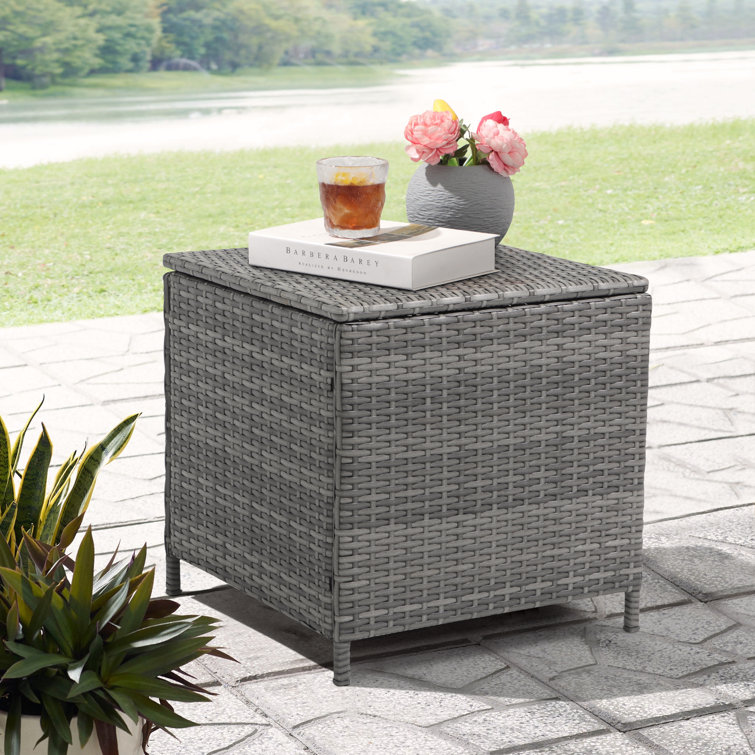 Caimin Square Wicker/Rattan Outdoor Side Table