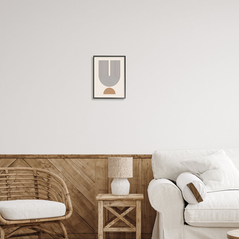 Art contemporain bohème sur bois, H 14 po x l 11 po x P 1,5 po, Giclée encadrée noir minuit