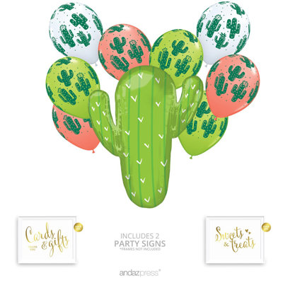 Ensemble de 11 décorations jetables en ballons de cactus de Noël