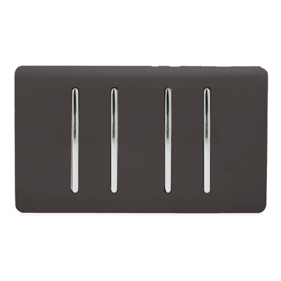 Trendi Switch 4 Gang Light Switch (2x 1 or 2 Way & 2 x Intermediate)