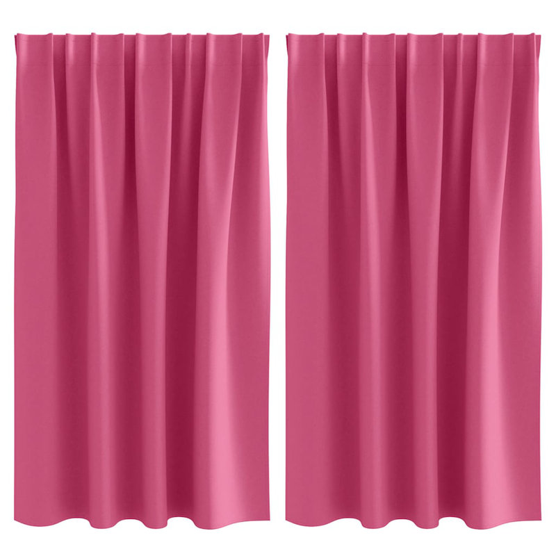 Blackout Curtain Pair, Bright Pink, 140cm Width x 140cm Drop