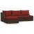 Coussin rouge / cadre brun est en rupture de stock