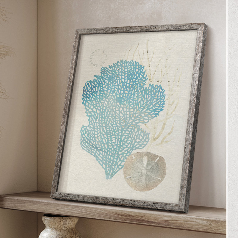 «Quiet Coral I», reproduction encadrée - bois massif 49669, H 21 po x l 17 po
