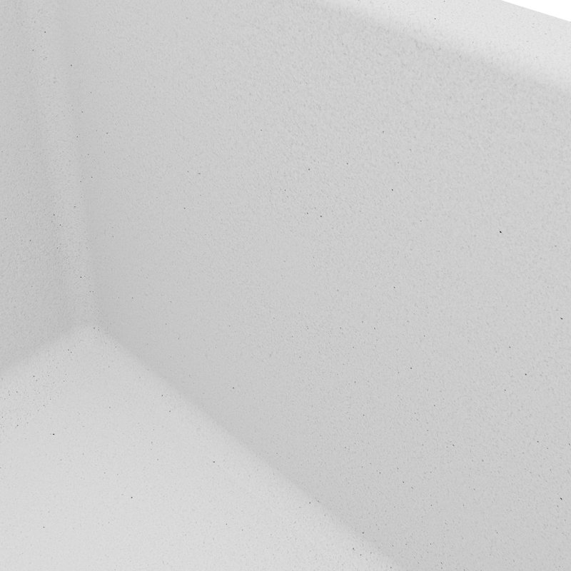 Karran Quartz 24-3/8'' X 19-1/8'' Single Bowl Undermount Kitchen Sink Kit, White